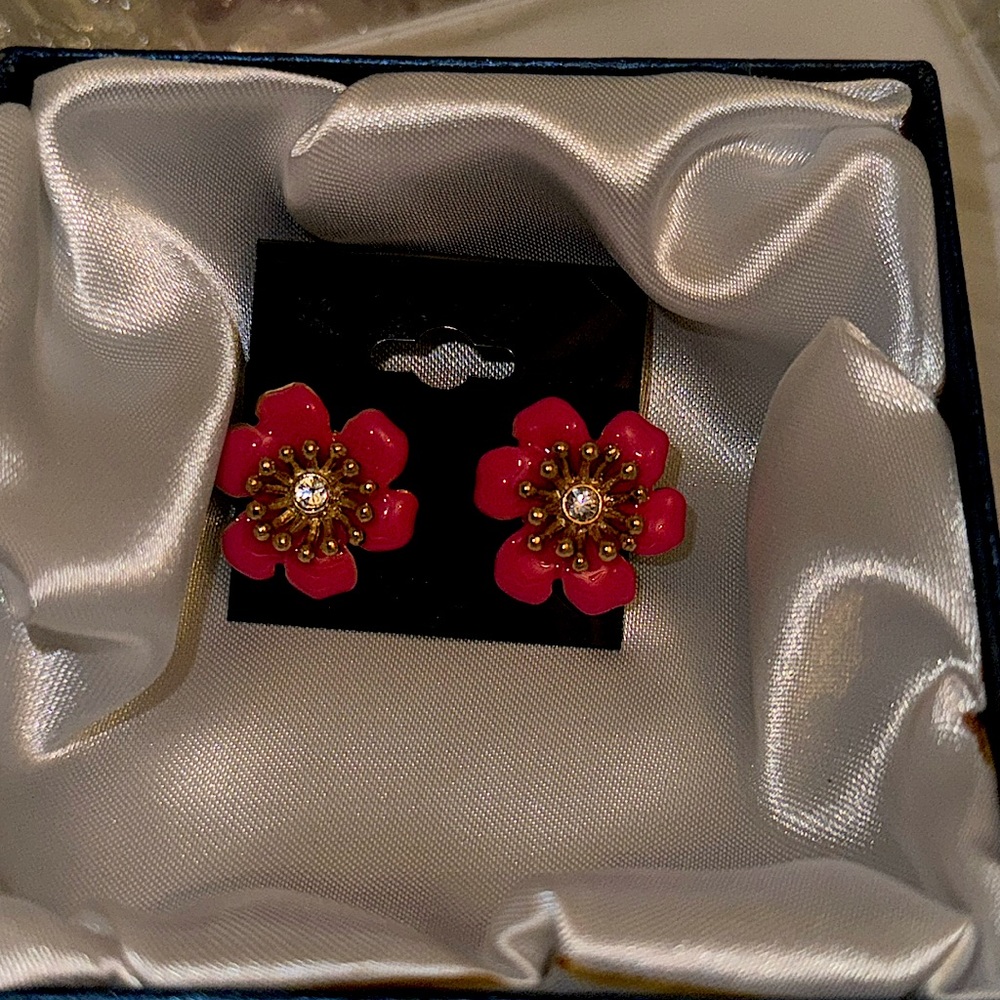 Pink Floral Earrings